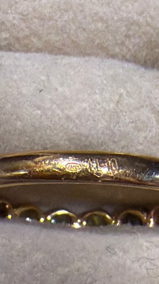 Anillo Oro 18k Media Alianza Zafiros multcolor
