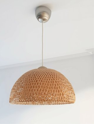 Lámpara Colgante Mimbre/Ratán Beige/Marrón
