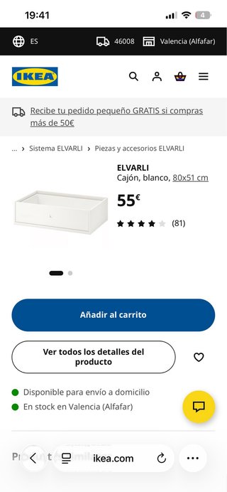 Armario Elvarli Ikea Blanco