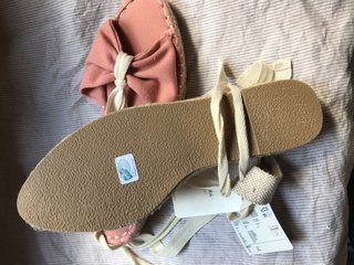 Alpargatas rosas lazo talla 38