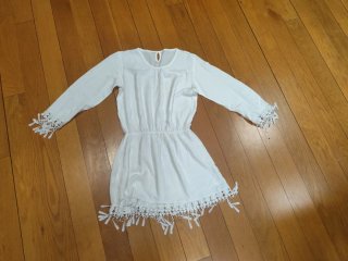 Vestido blanco ibicenco talla M