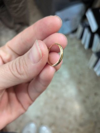 Aros Oro 18k Media Caña