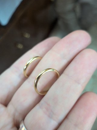 Aros Oro 18k Media Caña