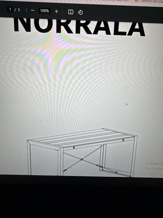 Mesa Escritorio Ikea NORRALA Madera y Metal