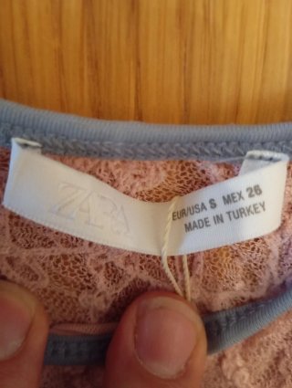 Top tirantes encaje Zara Talla S