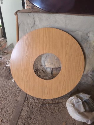Tarima redonda para brasero