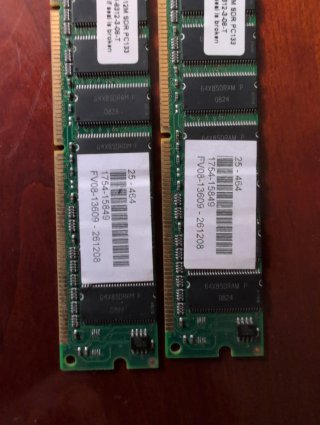 2x 512MB SDR PC133 Trinity RAM