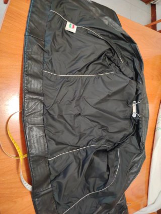 Cazadora Piel Negra Tachas Talla M