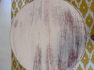 Tavolo ausiliario rotondo in legno massello