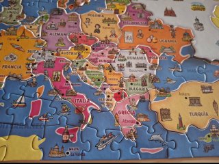 Puzzle Mapa Europa Países 125 Piezas