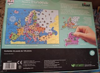 Puzzle Mapa Europa Países 125 Piezas