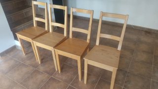 Sillas de madera Ikea (4 unidades)