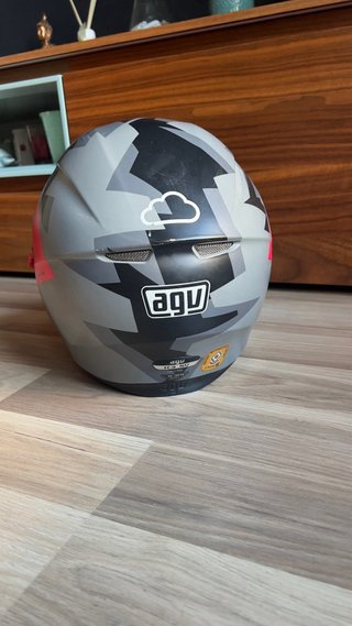 Casco AGV K3 SV Gris y Rosa (con visera solar)