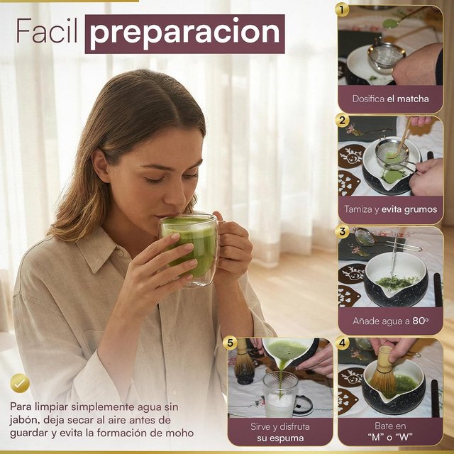 NUEVO - Kit Te Matcha Completo 12 Piezas
