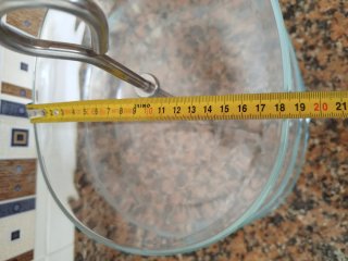 Frutero de cristal de 3 alturas