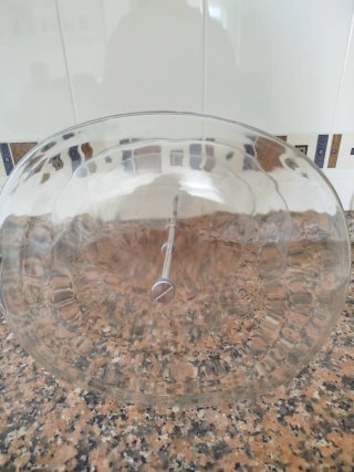 Frutero de cristal de 3 alturas