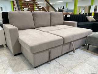 Sofá chaise longue beige con arcón NUEVO
