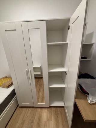 Armario blanco Lidl 3 puertas con espejo