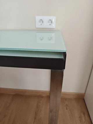 Mesa Escritorio Cristal y Metal