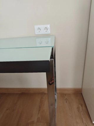 Mesa Escritorio Cristal y Metal