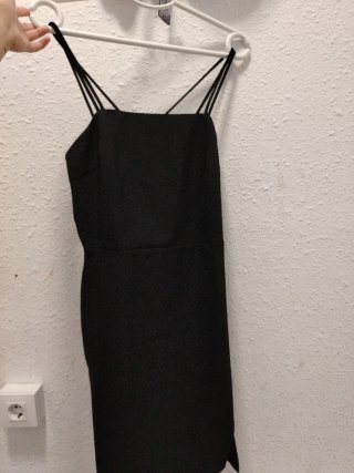 Vestido largo marrón con aberturas