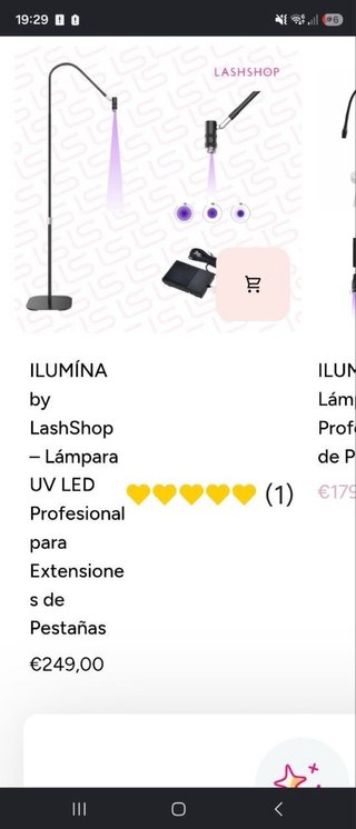 Lámpara LED para pestañas