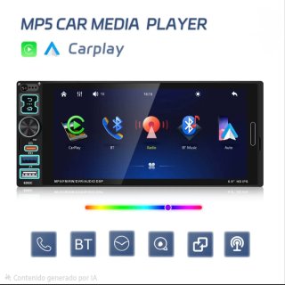 Radio Coche Pantalla 6.9 CarPlay 1 Din