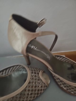 Zapatos de fiesta jhesu dorados y plateados