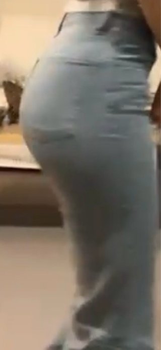 Pantalones campana gris azulados