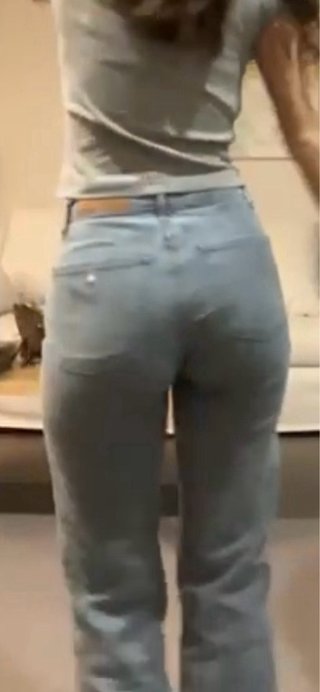 Pantalones campana gris azulados
