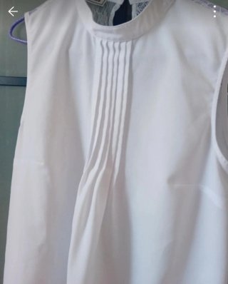 Blusa Pimkie Blanca Talla S Encaje Alt.63 Hombr.37