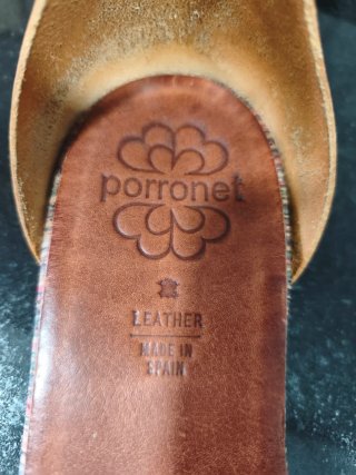 Sandalias Porronet Piel Mostaza Talla 38