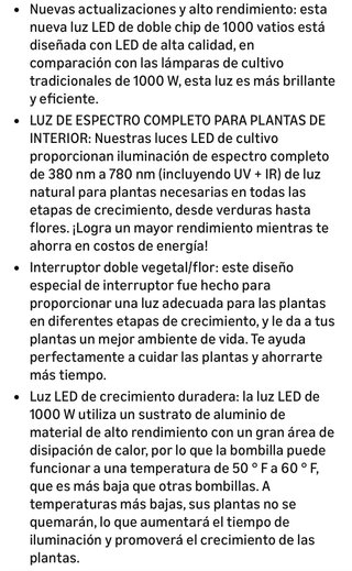 Lámpara Cultivo LED DragonLight BW1000