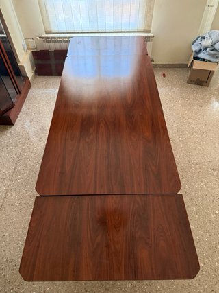 Mesa comedor extensible + 6 sillas + mueble bar.