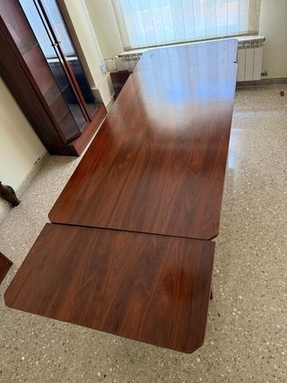 Mesa comedor extensible + 6 sillas + mueble bar.