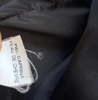 Cazadora Zara Cuero Negra Talla XL