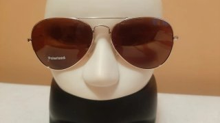 Gafas de Sol Polarizadas Aviador Marrón/Plata