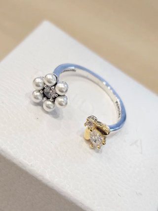 Anillo Pandora Abeja Flor Talla 54+caja