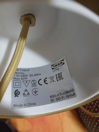 Lámpara IKEA NYMO azul grisaceo