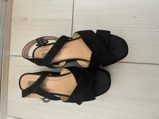 Sandalias Plataforma Lefties Talla 39 Negras