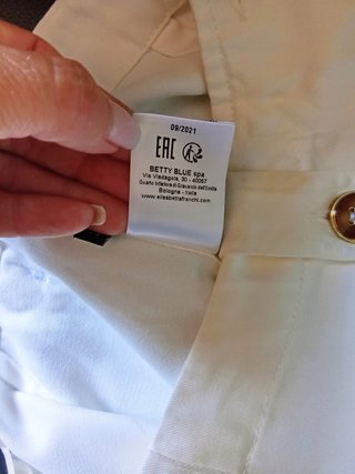 Pantaloni Elisabetta Franchi bianchi