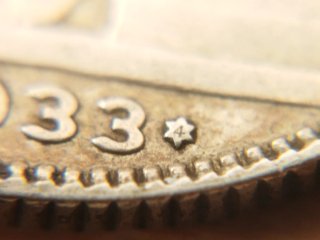 Moneda Plata 1 peseta 1933 *3*4 República española