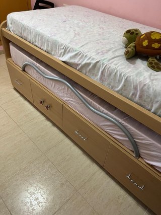 Cama nido 90x190 con 3 cajones de almacenaje