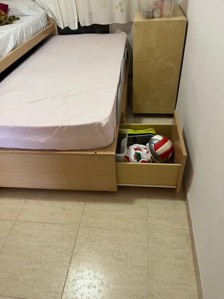Cama nido 90x190 con 3 cajones de almacenaje