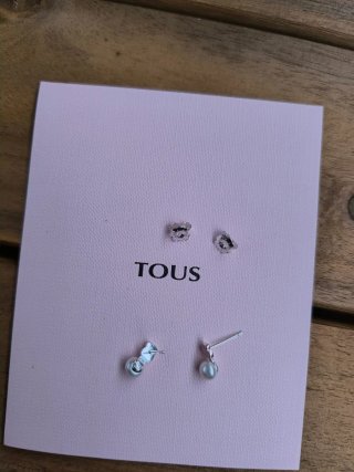 Pendientes Tous Oso Perla Rosa