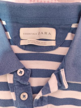 Polos Zara Rayas Talla M (Azul y Rojo).