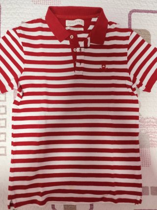 Polos Zara Rayas Talla M (Azul y Rojo).