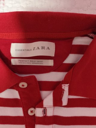 Polos Zara Rayas Talla M (Azul y Rojo).