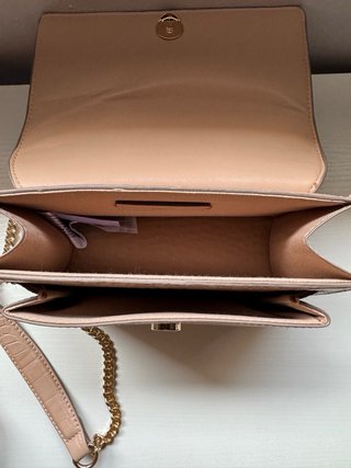 Bolso Zara Beige Cocodrilo Nuevo