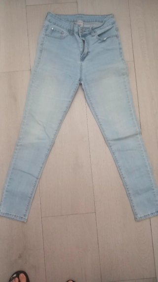 Pantalones skinny azul claro